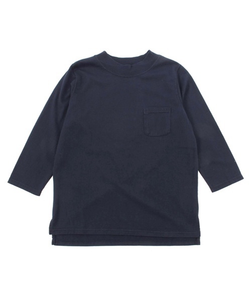 Kastane(カスタネ)の「クルーリブ7分袖TEE(Tシャツ/カットソー・レディース・カーキ/アイボリー/グレー/ネイビー/ピンク・FREE)」の4枚目の写真