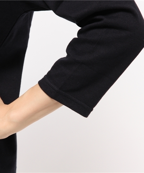 Kastane(カスタネ)の「クルーリブ7分袖TEE(Tシャツ/カットソー・レディース・カーキ/アイボリー/グレー/ネイビー/ピンク・FREE)」の10枚目の写真