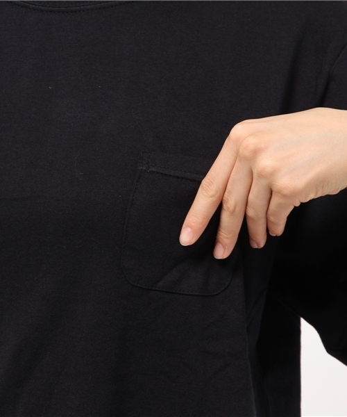 Kastane(カスタネ)の「クルーリブ7分袖TEE(Tシャツ/カットソー・レディース・カーキ/アイボリー/グレー/ネイビー/ピンク・FREE)」の11枚目の写真