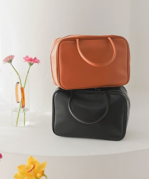 DONOBAN（ドノバン）の「スクエアボストンバッグ（ボストンバッグ・レディース・キャメル/ブラック・ONE）」の15枚目の写真