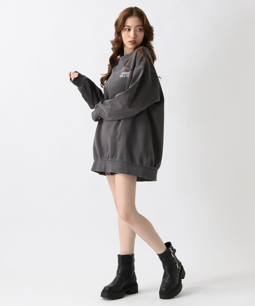 FOREVER 21（フォーエバー トゥエンティーワン）の「【2025SS】バックロゴピグメントスウェットプルオーバー（スウェット・レディース・イエロー/グレー/チャコールグレー・FREE）」の15枚目の写真