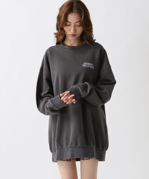 FOREVER 21（フォーエバー トゥエンティーワン）の「【2025SS】バックロゴピグメントスウェットプルオーバー（スウェット・レディース・イエロー/グレー/チャコールグレー・FREE）」の17枚目の写真