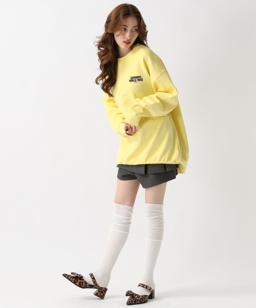 FOREVER 21（フォーエバー トゥエンティーワン）の「【2025SS】バックロゴピグメントスウェットプルオーバー（スウェット・レディース・イエロー/グレー/チャコールグレー・FREE）」の5枚目の写真