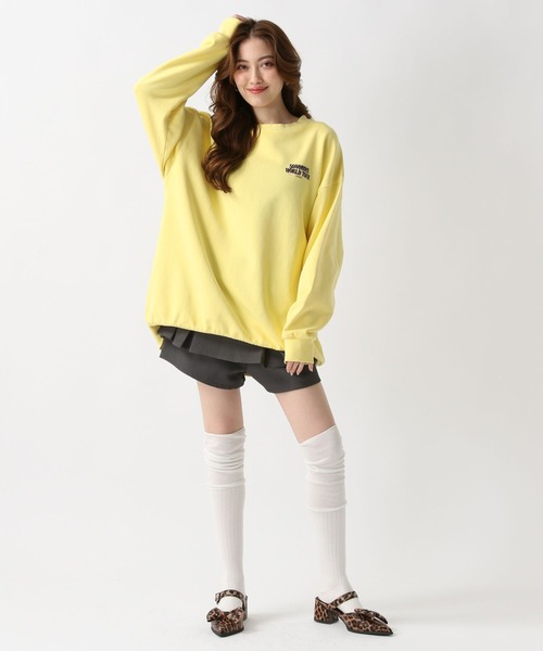 FOREVER 21（フォーエバー トゥエンティーワン）の「【2025SS】バックロゴピグメントスウェットプルオーバー（スウェット・レディース・イエロー/グレー/チャコールグレー・FREE）」の6枚目の写真