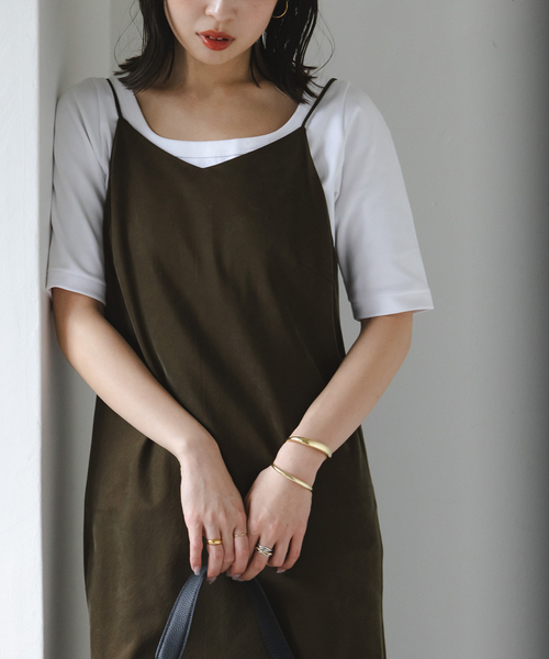 Noble(ノーブル)の「《追加》スビンコットンソフトスクエアーネックTシャツ(Tシャツ/カットソー・レディース・ピンク/ネイビー/ホワイト/ブラック・FREE)」の13枚目の写真