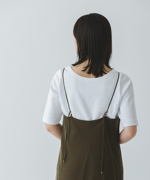 追加》スビンコットンソフトスクエアーネックTシャツ 2（Tシャツ