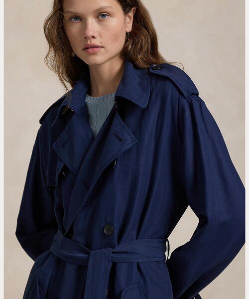 名品 ラルフローレン デニム トレンチコート 中古・古着通販】POLO RALPH LAUREN (ポロ・ラルフローレン) デニム