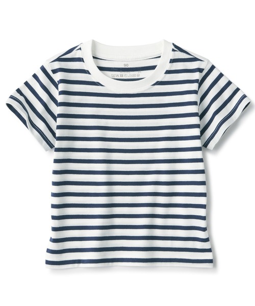 ⭐︎新品⭐︎SEA ボーダーＴシャツ ベビー あたまするっと 天竺編みクルーネック半袖Tシャツ