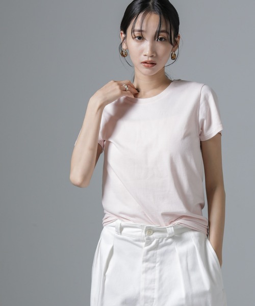 HANES(ヘインズ)の「Hanes/2P JapanFit for HER クルーネックTシャツ(Tシャツ/カットソー・レディース・プラチナム/その他1・M)」の7枚目の写真