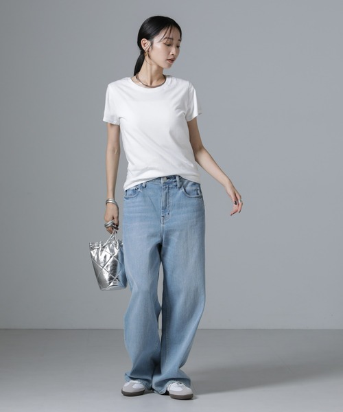 HANES(ヘインズ)の「Hanes/2P JapanFit for HER クルーネックTシャツ(Tシャツ/カットソー・レディース・プラチナム/その他1・M)」の5枚目の写真