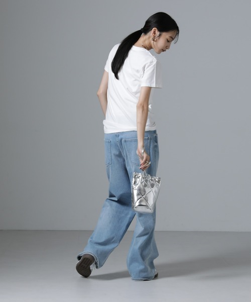 HANES(ヘインズ)の「Hanes/2P JapanFit for HER クルーネックTシャツ(Tシャツ/カットソー・レディース・プラチナム/その他1・M)」の6枚目の写真