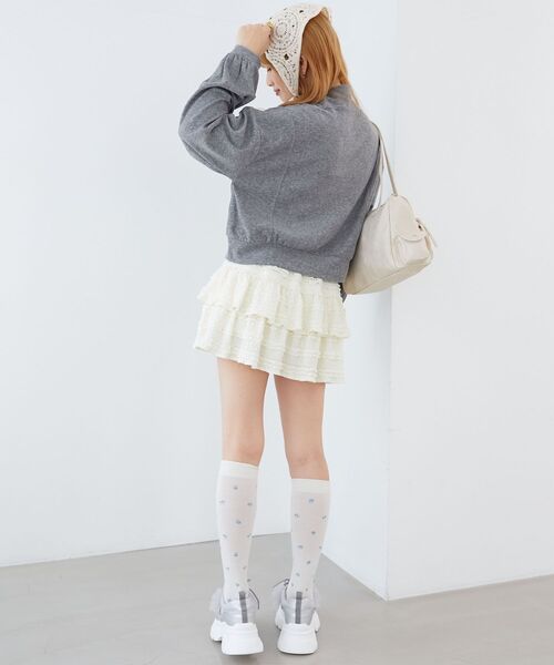 MAJESTIC LEGON(マジェスティックレゴン)の「ベロアトラックジャケット(Tシャツ/カットソー・レディース・ベージュ/ピンク/グレー・MEDIUM)」の4枚目の写真