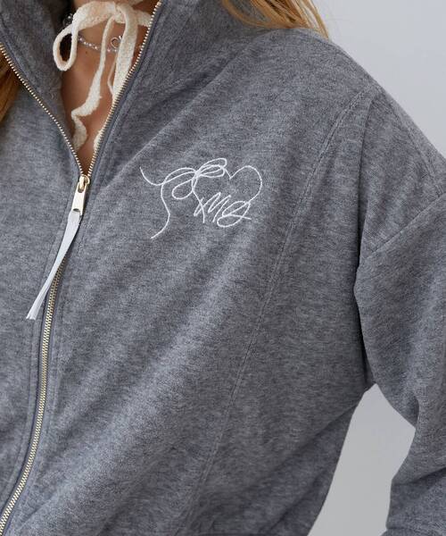 MAJESTIC LEGON(マジェスティックレゴン)の「ベロアトラックジャケット(Tシャツ/カットソー・レディース・ベージュ/ピンク/グレー・MEDIUM)」の8枚目の写真
