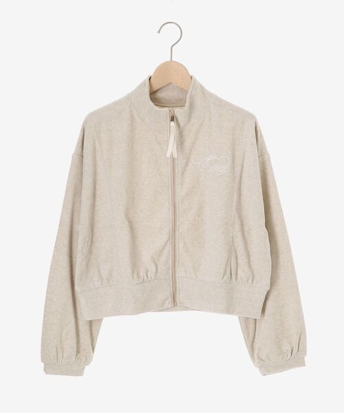 MAJESTIC LEGON(マジェスティックレゴン)の「ベロアトラックジャケット(Tシャツ/カットソー・レディース・ベージュ/ピンク/グレー・MEDIUM)」の9枚目の写真