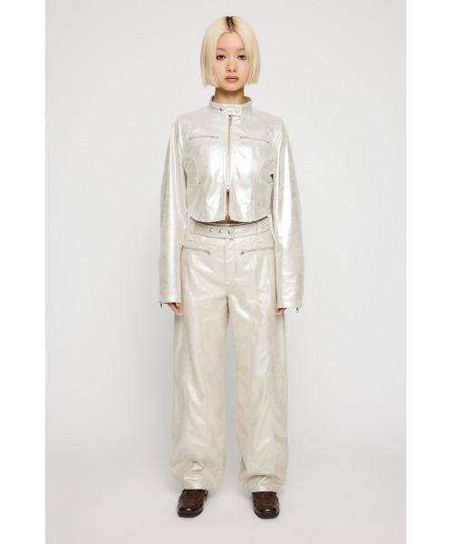 LAGUA GEM(ラグアジェム)の「LUSTER SHORT ジャケット(その他アウター・レディース・ホワイト/ブラック・FREE)」の6枚目の写真