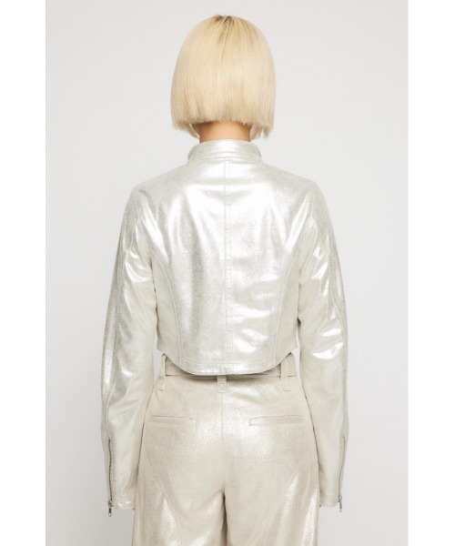 LAGUA GEM(ラグアジェム)の「LUSTER SHORT ジャケット(その他アウター・レディース・ホワイト/ブラック・FREE)」の8枚目の写真