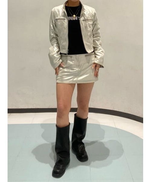 LUSTER SHORT ジャケット LAGUA GEM 『完売品』 セール】LUSTER SHORT ジャケット（その他アウター）｜LAGUA GEM