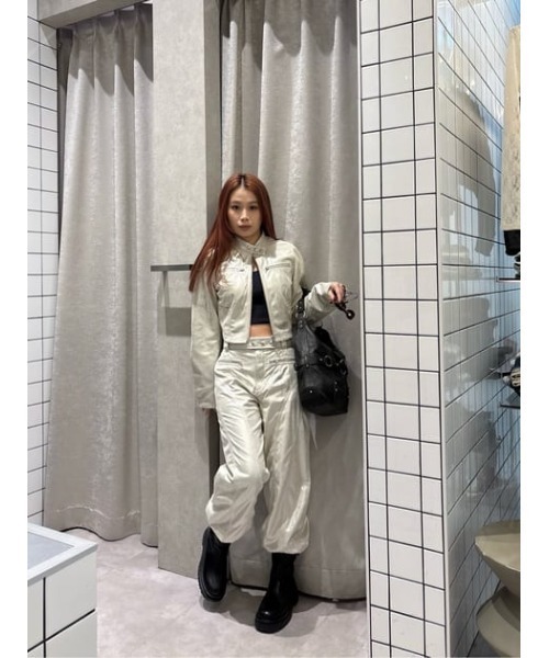 LAGUA GEM(ラグアジェム)の「LUSTER SHORT ジャケット(その他アウター・レディース・ホワイト/ブラック・FREE)」の19枚目の写真