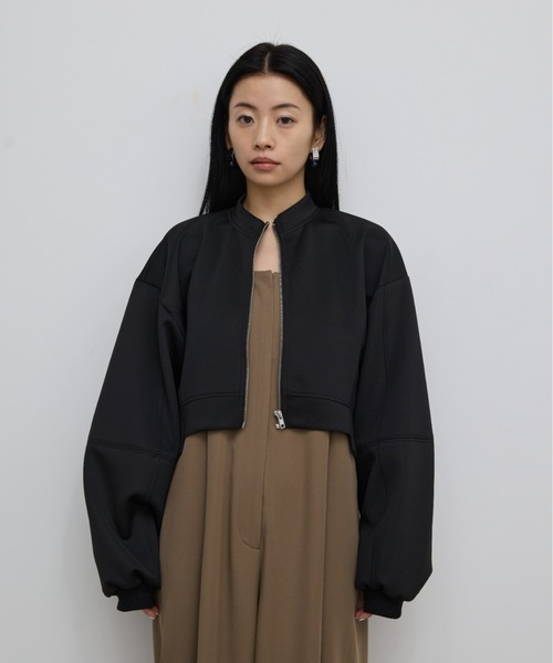 ⭐︎新品⭐︎インディヴィ⭐︎12（LL）サイズ⭐︎バルーンスリーブブルゾン⭐︎ブラック⭐︎ 洗える/UVケア/SETUP可能】バルーンスリーブブルゾン（ブルゾン