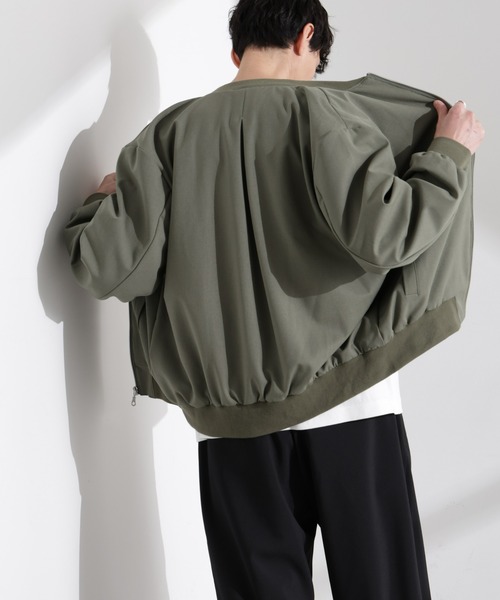 NANO universe（ナノユニバース）の「TRインタックMA-1（MA-1・メンズ・ブラック/グレー/ライトグリーン・S/M/L/XL）」の17枚目の写真