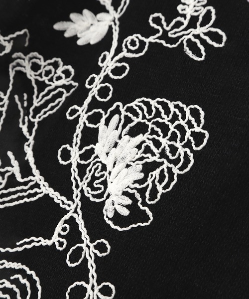 ROSE BUD（ローズバッド）の「シアーエンブロイダリーニット（ニット/セーター・レディース・ブラック・ONE SIZE）」の8枚目の写真