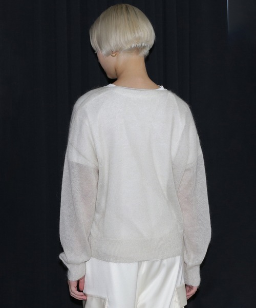 ROSE BUD（ローズバッド）の「シアーエンブロイダリーニット（ニット/セーター・レディース・ブラック・ONE SIZE）」の14枚目の写真