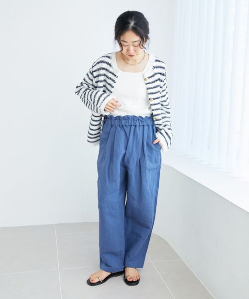 le.coeur blanc（ルクールブラン）の「スクエアニットタンク（タンクトップ・レディース・オフホワイト/シルバー/ゴールド/ブラック/ベージュ・38）」の8枚目の写真