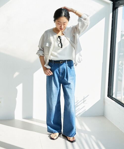 le.coeur blanc（ルクールブラン）の「スクエアニットタンク（タンクトップ・レディース・オフホワイト/シルバー/ゴールド/ブラック/ベージュ・38）」の19枚目の写真