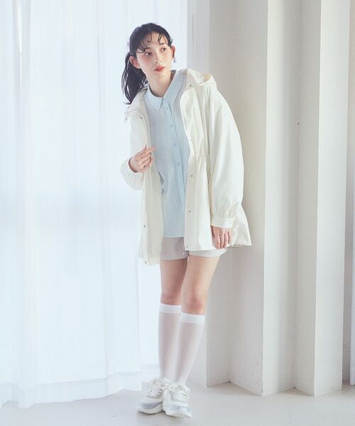 earth music&ecology(アースミュージックアンドエコロジー)の「ウエストベルト付きショートパンツ(その他パンツ・レディース・ライトグレー/ブラック/ライトベージュ・M/S)」の21枚目の写真