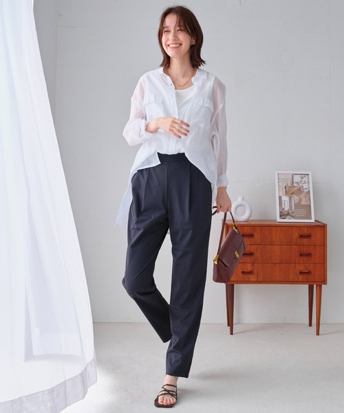 Viola e Viola(ヴィオラエヴィオラ)の「さらテロ楽ちんスティックパンツ(レギュラー丈)(その他パンツ・レディース・ブラック/カーキ/ネイビー/ダークブルー・M/L/3L/LL/4L/5L)」の14枚目の写真