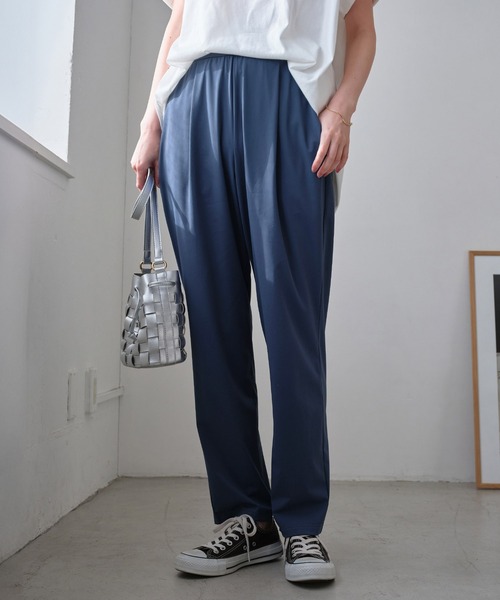 Viola e Viola(ヴィオラエヴィオラ)の「さらテロ楽ちんスティックパンツ(レギュラー丈)(その他パンツ・レディース・ブラック/カーキ/ネイビー/ダークブルー・M/L/3L/LL/4L/5L)」の7枚目の写真