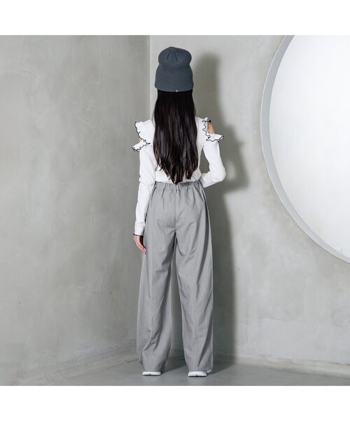 algy（アルジー）の「センターラインワイドパンツ（その他パンツ・キッズ・インディゴブルー/グレー・XX-SMALL/X-SMALL/SMALL/MEDIUM）」の12枚目の写真