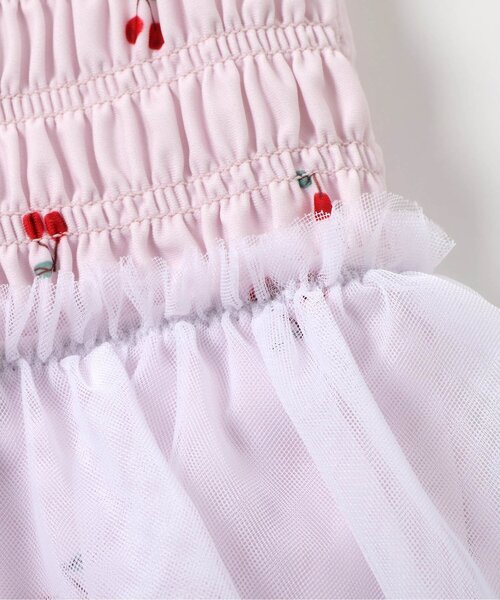 apres les cours(アプレレクール)の「【UVカット/ベビー&キッズ】さくらんぼ・花柄チュールワンピース水着(水着・キッズ・ピンク/その他3・70/80/90/100/110/120)」の7枚目の写真