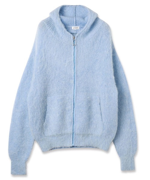 JIEDA（ジエダ）の「MOHAIR ZIP HOODIE（パーカー・メンズ・サックスブルー/ブラック/グレー・2/1）」の7枚目の写真