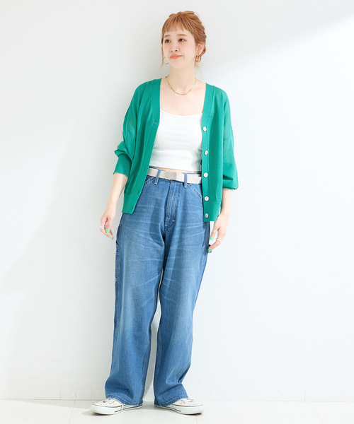 B.C STOCK(ベーセーストック)の「手洗い可 / 2WAYシアーVネックカーディガン(カーディガン/ボレロ・レディース・ブラック/ホワイト/ブラウン/グリーン・FREE)」の18枚目の写真