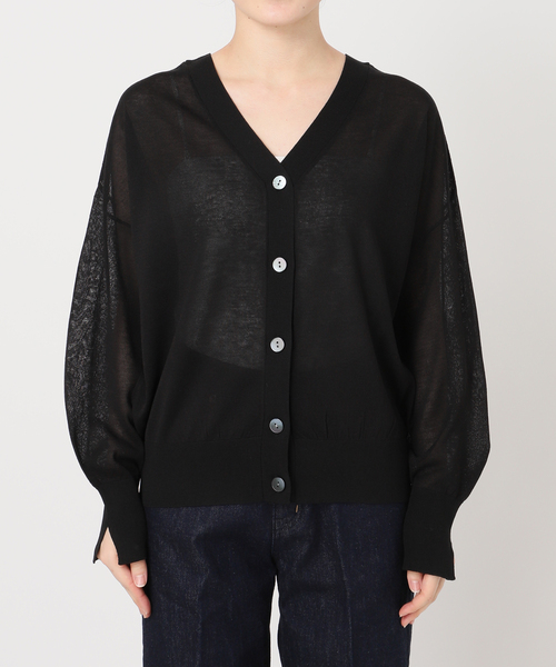 シアーVネックカーディガン UNITED ARROWS カーディガン シアー Vネック 5SL レディース