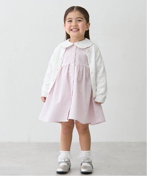 petit main(プティマイン)の「【POLO BCS】シャツワンピース(シャツワンピース・キッズ・ライトピンク/ライトブルー・110cm/80cm/100cm/130cm/120cm/90cm)」の5枚目の写真