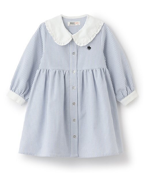 petit main(プティマイン)の「【POLO BCS】シャツワンピース(シャツワンピース・キッズ・ライトピンク/ライトブルー・110cm/80cm/100cm/130cm/120cm/90cm)」の9枚目の写真