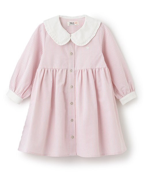 petit main(プティマイン)の「【POLO BCS】シャツワンピース(シャツワンピース・キッズ・ライトピンク/ライトブルー・110cm/80cm/100cm/130cm/120cm/90cm)」の10枚目の写真