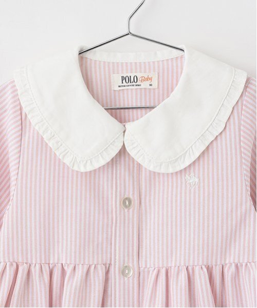 petit main(プティマイン)の「【POLO BCS】シャツワンピース(シャツワンピース・キッズ・ライトピンク/ライトブルー・110cm/80cm/100cm/130cm/120cm/90cm)」の12枚目の写真