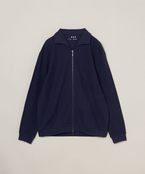 three dots(スリードッツ)の「パイルフェイス ブルゾン(ブルゾン・メンズ・ダークブルー/ホワイト/ダークオリーブ・S/L/M)」の3枚目の写真