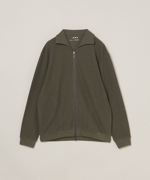 three dots(スリードッツ)の「パイルフェイス ブルゾン(ブルゾン・メンズ・ダークブルー/ホワイト/ダークオリーブ・S/L/M)」の1枚目の写真