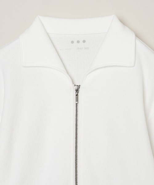 three dots(スリードッツ)の「パイルフェイス ブルゾン(ブルゾン・メンズ・ダークブルー/ホワイト/ダークオリーブ・S/L/M)」の6枚目の写真