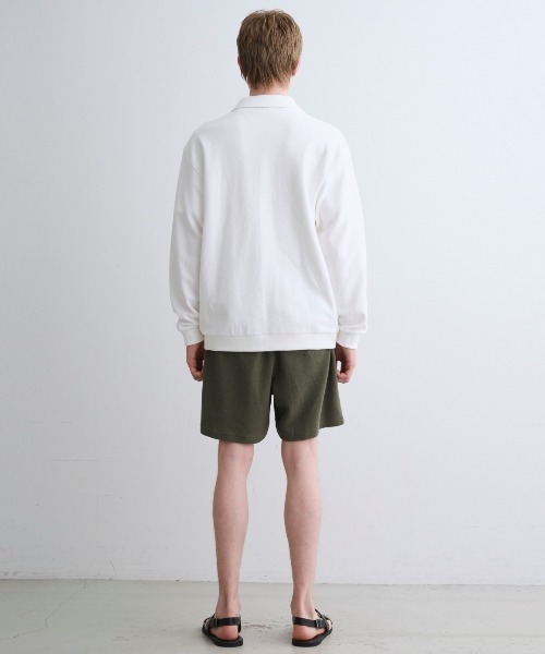 three dots(スリードッツ)の「パイルフェイス ブルゾン(ブルゾン・メンズ・ダークブルー/ホワイト/ダークオリーブ・S/L/M)」の12枚目の写真