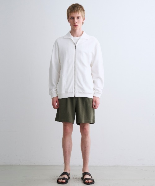 three dots(スリードッツ)の「パイルフェイス ブルゾン(ブルゾン・メンズ・ダークブルー/ホワイト/ダークオリーブ・S/L/M)」の10枚目の写真
