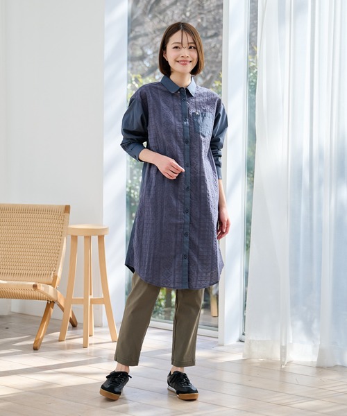 Arnold Palmer（アーノルドパーマー）の「オーバーレース 切替 チュニック（チュニック・レディース・ライトグリーン/ネイビー/ホワイト・L/M/S）」の3枚目の写真