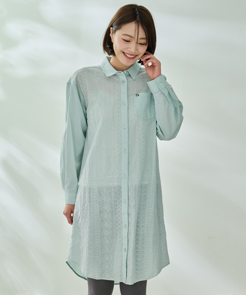 Arnold Palmer（アーノルドパーマー）の「オーバーレース 切替 チュニック（チュニック・レディース・ライトグリーン/ネイビー/ホワイト・L/M/S）」の2枚目の写真