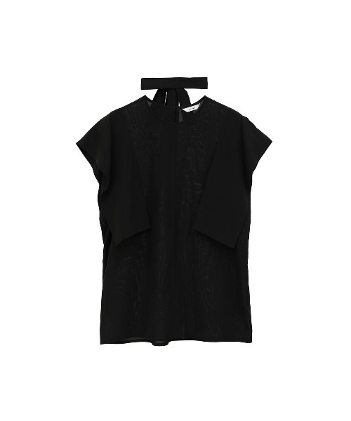 CLANE(クラネ)の「CLANE/クラネ/SQUARE SLEEVE BLOUSE(シャツ/ブラウス・レディース・ブラック/ブルー/ホワイト・1)」の2枚目の写真