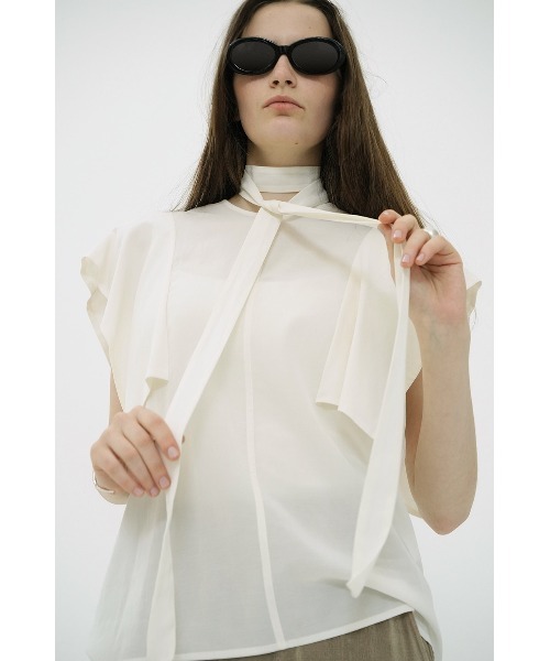 CLANE(クラネ)の「CLANE/クラネ/SQUARE SLEEVE BLOUSE(シャツ/ブラウス・レディース・ブラック/ブルー/ホワイト・1)」の18枚目の写真