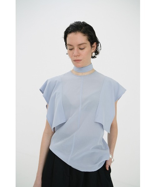 CLANE(クラネ)の「CLANE/クラネ/SQUARE SLEEVE BLOUSE(シャツ/ブラウス・レディース・ブラック/ブルー/ホワイト・1)」の8枚目の写真